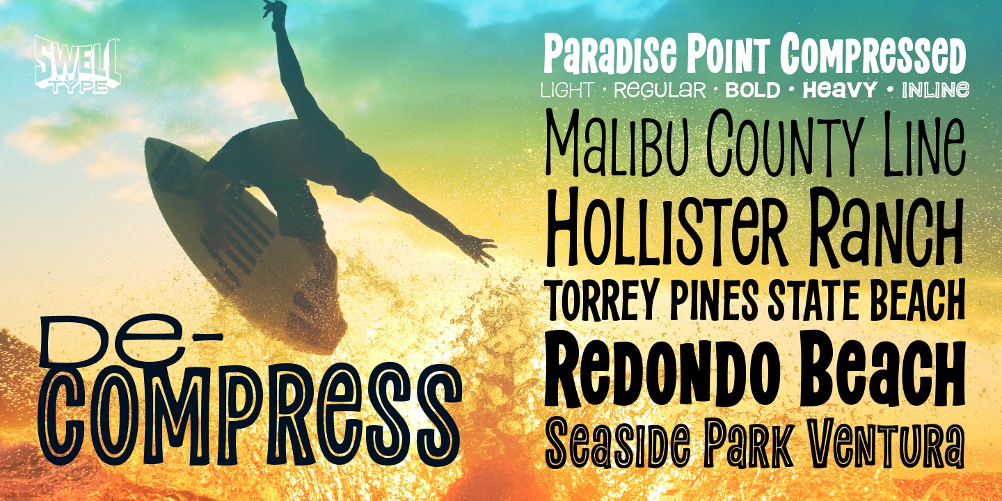 Paradise Point Condensed Bold Font preview